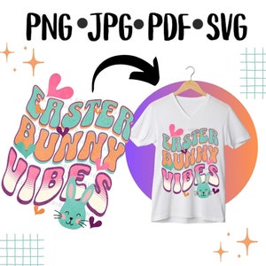Charming Easter Bunny Vibes SVG - Cute Spring Vinyl Craft Design - Perfect for DIY Decor & Gifts