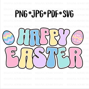 Happy Easter Digital Downloads for SVG Vinyl Projects -Easter Eggs SVG perfect for teachers, moms, girls, boys, babies first Easter