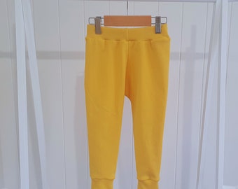 Yellow Ribbed Tracksuit Pants