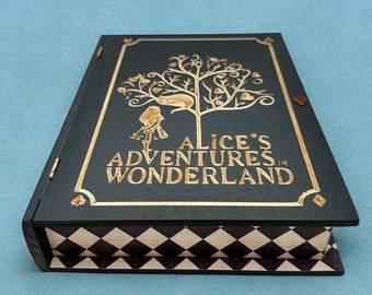 Handmade Alice In Wonderland Book Box - Unique Gift For Book Lovers, Great Gift For Teachers