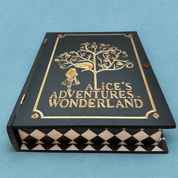 Handmade Alice In Wonderland Book Box - Unique Gift For Book Lovers, Great Gift For Teachers