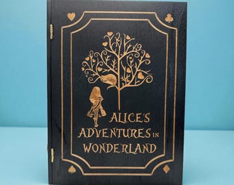 Handmade Alice In Wonderland Book Box – Secret Keepsake Box, Velvet Lined