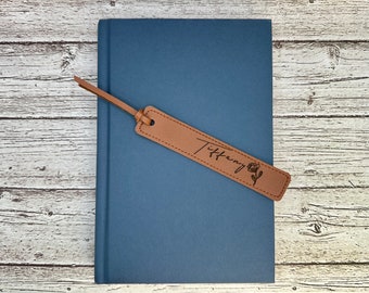 Custom Engraved Leather Bookmark - Perfect Gift for Book Lovers