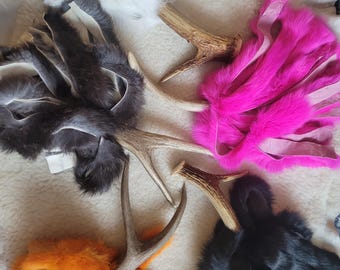 Antler and Rabbit Fur Flogger - The Antler Fluffer