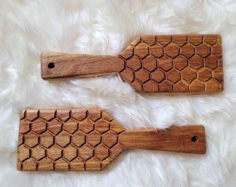 Handcrafted Canarywood Honeycomb Paddle