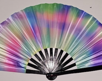 Rave Fan: Bamboo & Colorful Print