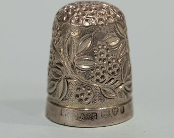 Antique English Sterling Silver Olney Amsden 1903 Thimble