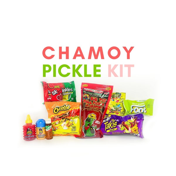 Chamoy Pickle kit gift pickle chamoy kit gift for nurse mom pickle lover nurse gift pickle kit chamoy for her spicy Mexican pickle gift kit