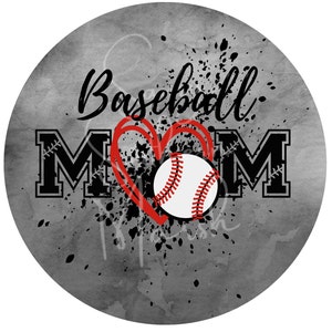 Baseball Mom Car Freshie PNG Image, Round Freshie Cardstock Image, Instant Download, Car Coaster PNG Sublimation Image