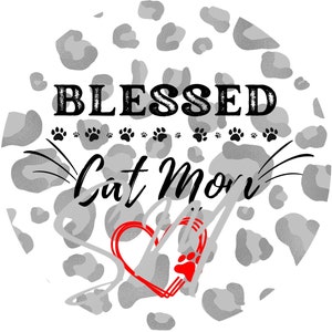 Fichier PNG numérique de maman de chat pour les novices de voiture, la sublimation et bien plus encore ! Téléchargement numérique rond. Bon shopping !