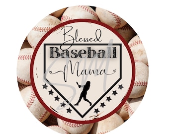 Blessed Baseball Mama Freshie PNG, Baseball Mama Car Freshie Cardstock, Baseball Mama Car Coaster PNG Sublimation Image, Instant Download