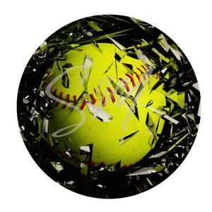 Image PNG fraîche de voiture de softball, image fraîche de papier cartonné ronde, sous-verre de voiture de softball PNG, image sublimée de sous-verre de voiture, téléchargement immédiat