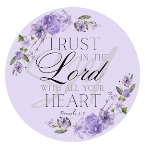 Trust In The Lord Car Freshie PNG, Freshie Cardstock, Faith Car Freshie, Car Coaster PNG