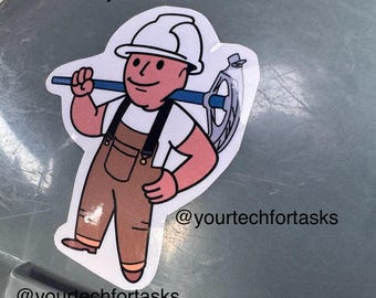 Electrician Sticker: Funny Hardhat Decal - IBEW Blue Collar Gift