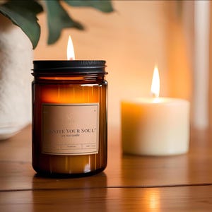 Ignite Your Soul Handmade soy-wax candle | Scented Candle with Wood Wick| Hand-Poured Natural Soy Candle | Eco-Friendly Product | Minimalist