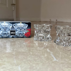 Authentic Mikasa Sparkling Star Votive Candle Holders (set of 2) (New in packaging)