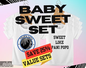 Baby Sweet Set Tshirts, Newborn Gift Shirts, Handmade Polynesian Design, Infant Toddler T-shirts, Sweet Baby Bundle