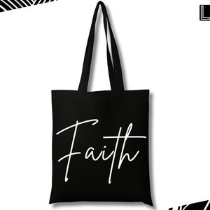 Christian Tote Bag, Bible Verse Carry Bag, Faith Based Travel Pouch, Inspirational Library Bag, Blessed Religious Gift Bags