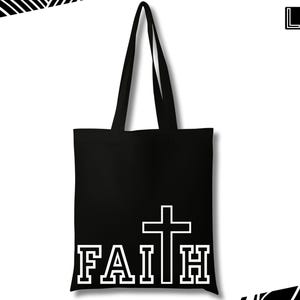 Christian Tote Bag, Bible Verse Carry Bag, Faith Based Travel Pouch, Inspirational Library Bag, Blessed Religious Gift Bags
