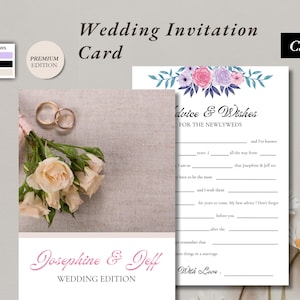 Cuaderno de deseos y consejos para bodas, regalo de despedida de soltera, recuerdo de boda, alternativa al libro de visitas, diario personalizado