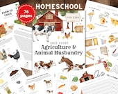 Farming Unit Study, Agriculture, Nature Study, Homesteading, Farm Animals, Handwriting, Homeschool Printable, Curriculum , Instant DOWNLOAD