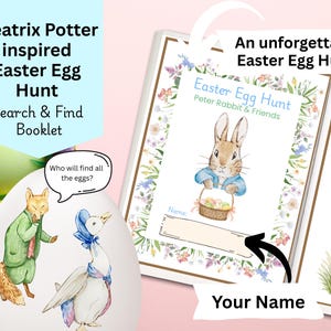 Peter Rabbit Ostereiersuche - Vintage Osterhasen-Schnitzeljagd - Spaß-Kinder-Ostereiersuche-Instant Download