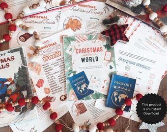 Kerst rond de wereld, kerstpaspoort, kerstactiviteit, thuisonderwijseenheid, kerstschool, kersttraditie, DOWNLOAD
