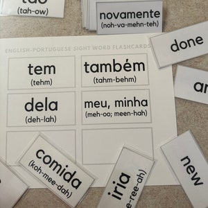 180 fiches mnémotechniques anglais-portugais (Portugal) à vue (maternelle-1re année)