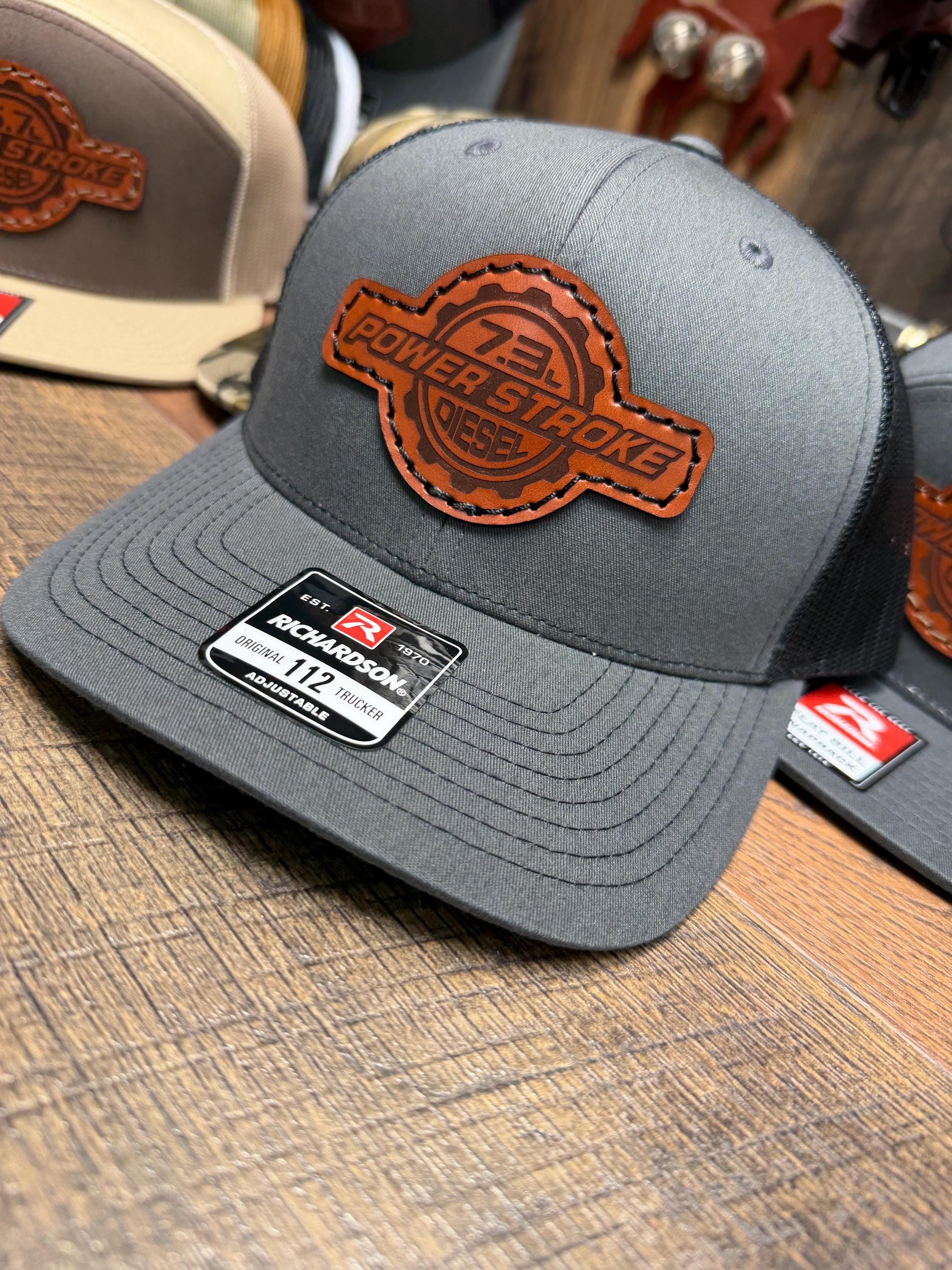 Ford Power Stroke Diesel Hat Flat Brim Snapback Mesh Trucker Cap Custom Patch Ford Power Stroke Diesel Gray/White Mesh Hat - Walmart.com main image 3