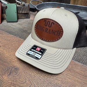 King Ranch, King Ranch Hat, Leather Patch Hat, F250, F350, f150, Bronco, powerstroke, FX4, Super Duty, Explorer, Ranger, gift his her, dad