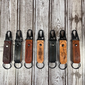 Chevy, Silverado, Corvette, Camaro, Duramax, Z71, ZR2, S10, Colorado, Leather tactical keychain, Leather Keychain, Key Organizer, Gift, His