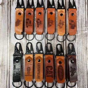 Peterbilt, Kenworth, Freightliner, Truck Driver, Lone Star, Semi, Dump Truck, Cummins, CAT, Caterpillar, Detroit, Leather keychain, Key Ring
