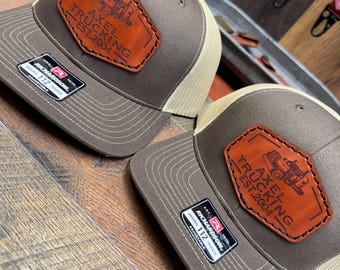 Trucking Hat, Custom Hat, Cattle Hauler, Farming, Trucking Business, Heavy Equipment, Peterbilt, Trucker, Leather Patch Hat, Gift, His Her,
