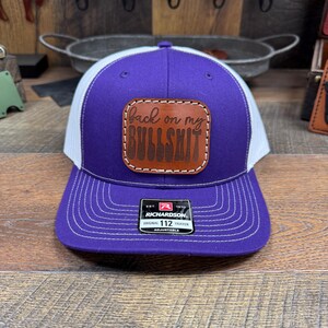 Back On My Bullshit, I Don’t Care, No One Cares, Bull Shit, Funny Hat, Lone Wolf, USA, America, Leather Patch Hat, Gift, His Her, Dad Hat