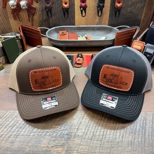 Trucking Hat, Custom Hat, Cattle Hauler, Farming, Trucker Hat, Heavy Equipment, Kenworth, Trucker, Leather Patch Hat, Gift, His Her, Dad Hat