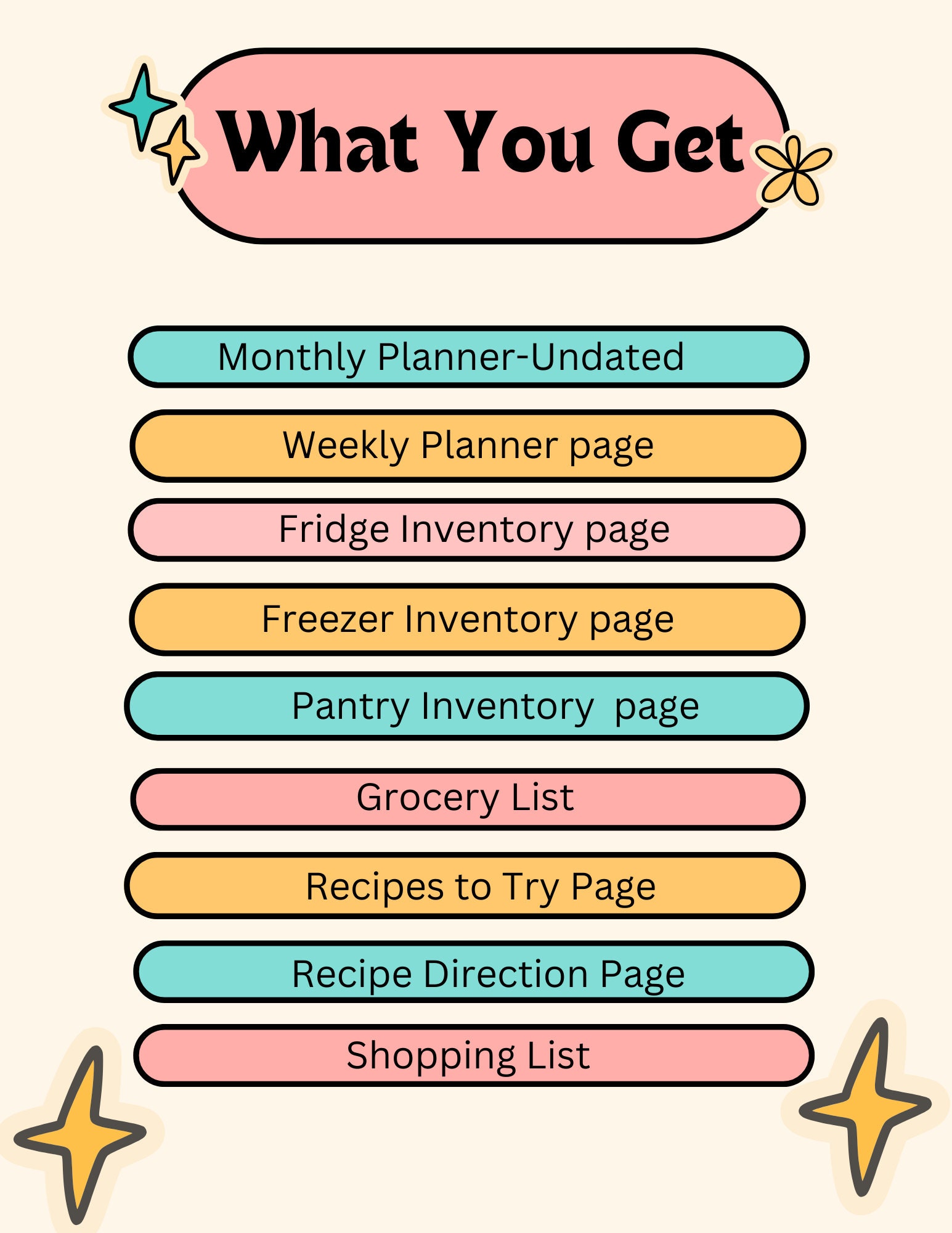 Printable Comprehensive Meal Planner, Meal Prep Guide, Weekly Meal ...