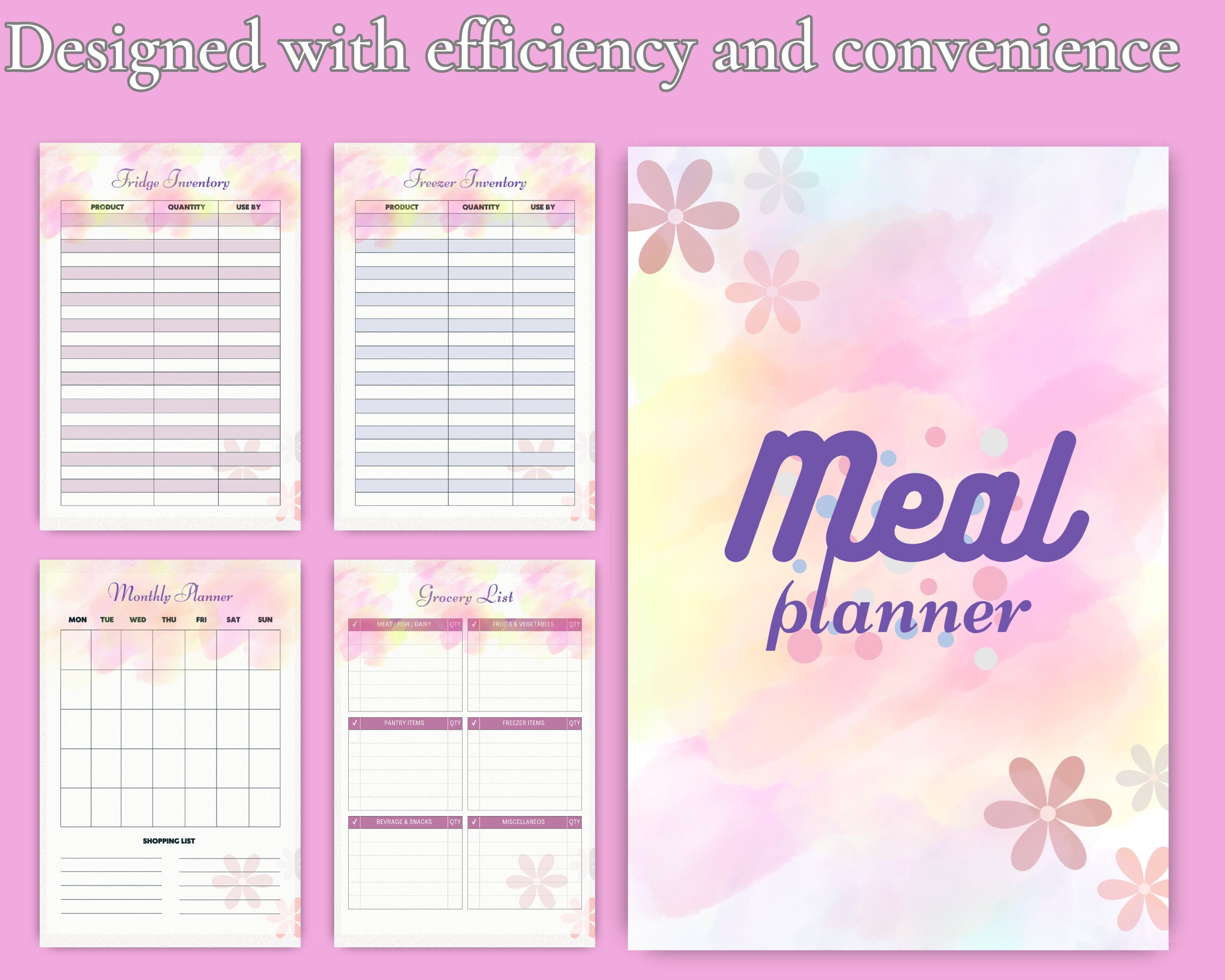 Printable Comprehensive Meal Planner, Meal Prep Guide, Weekly Meal ...