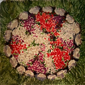 Flower Bed / Original Artwork / Acrylic on Canvas