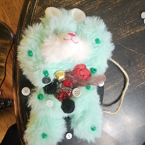 Green Rabbit Plush / Stuffed Animal Taxidermy Wall Decoration