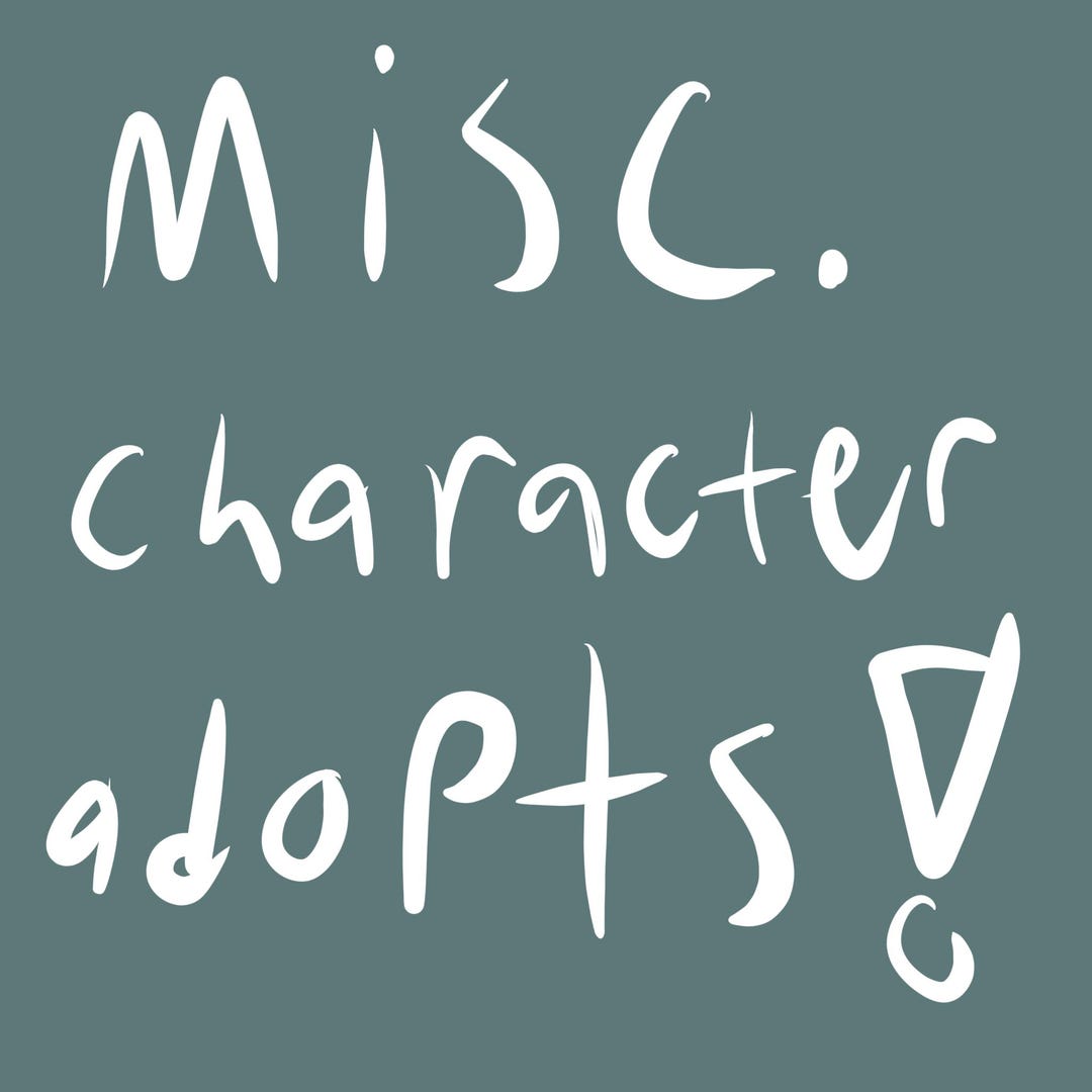 Miscellaneous Character Adopts (updates When Possible) - Etsy