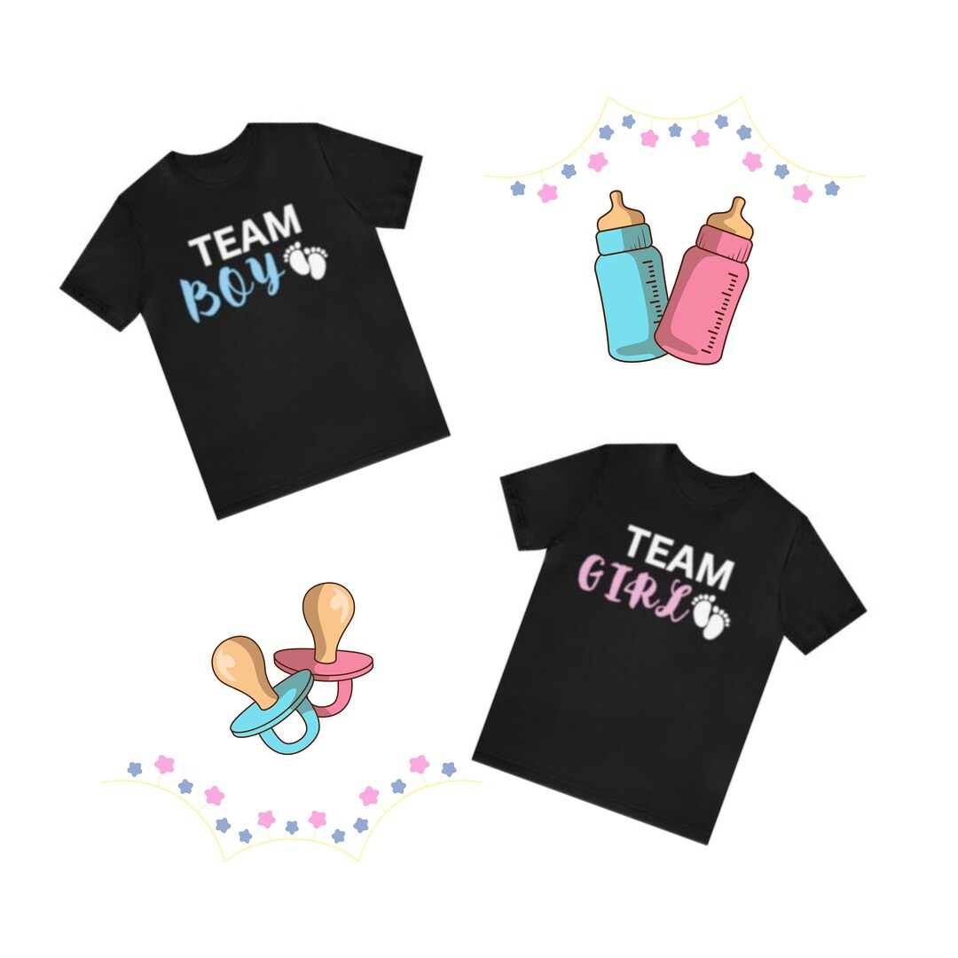 Gender Reveal Shirts Team Boy Shirts Team Girl Shirts Reveal Party