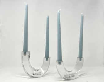 Vintage NACHTMANN (Germany) Marc Aurel Candle Holders  | Crystal Candlestick Holders Set | Vintage Decor