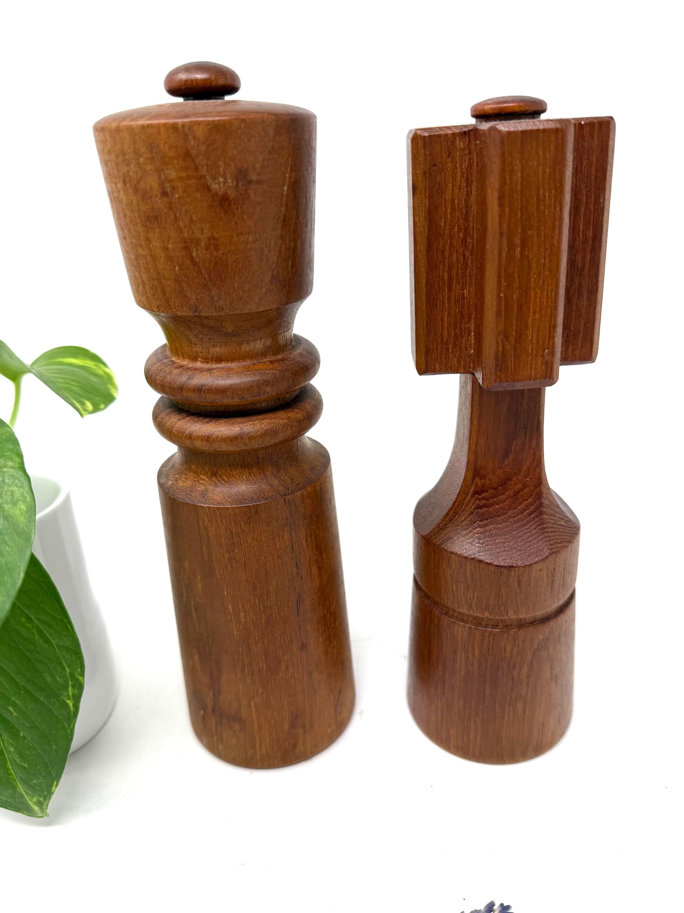 1960s DANSK Salt and Pepper Mills | Models #832 'chess Queen