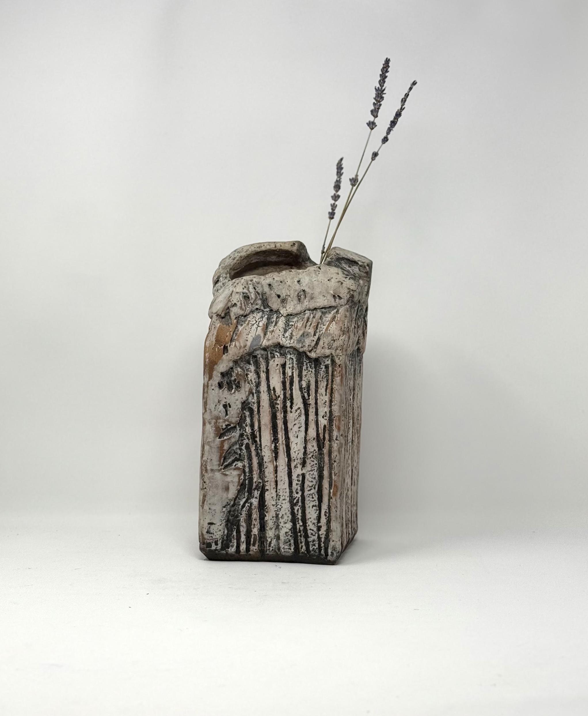 Mid Century Brutalist Studio Pottery Stoneware Vase | Signed by Artist ...