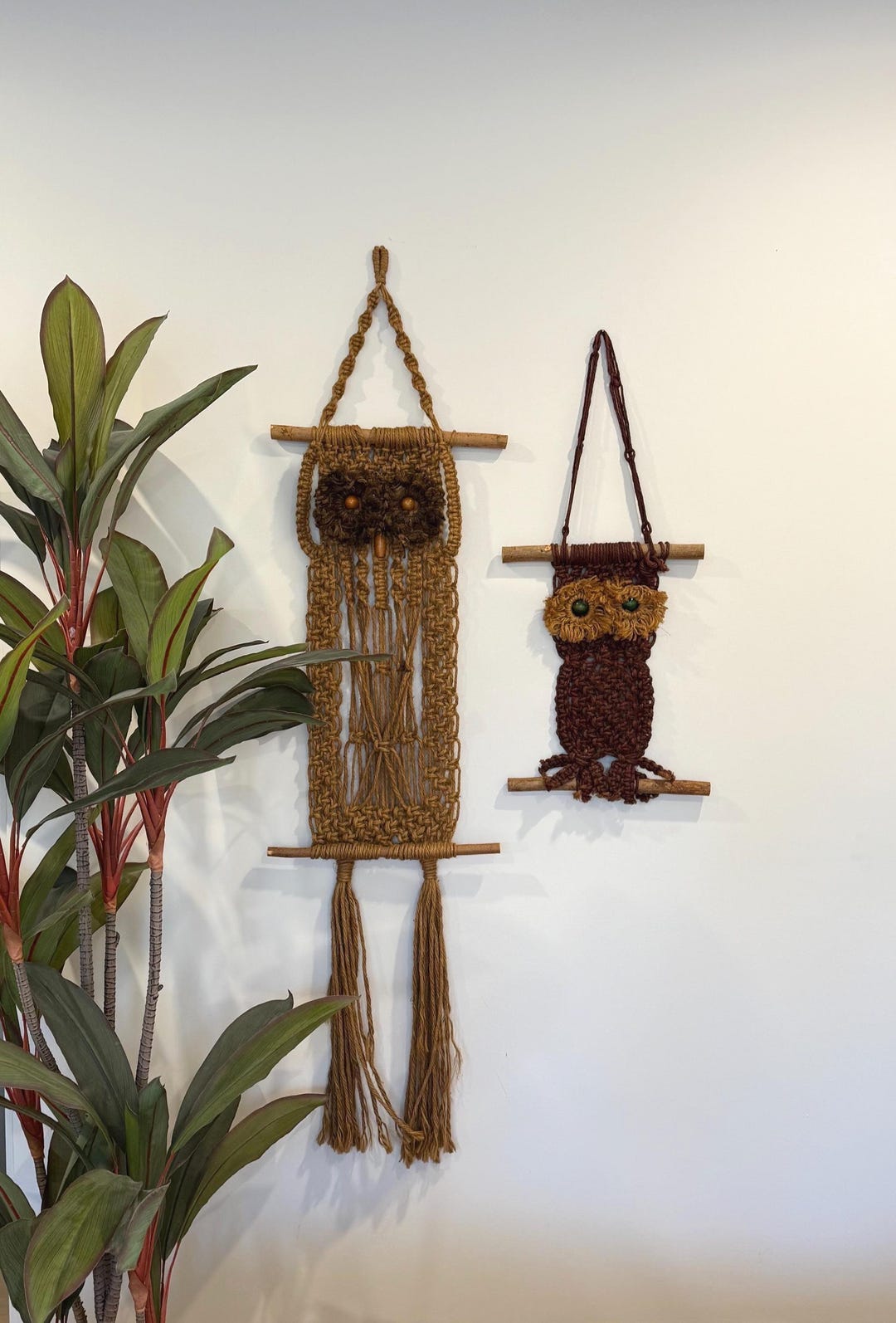 One-of-A-Kind 1970s Macrame Shell Wall Sculpture