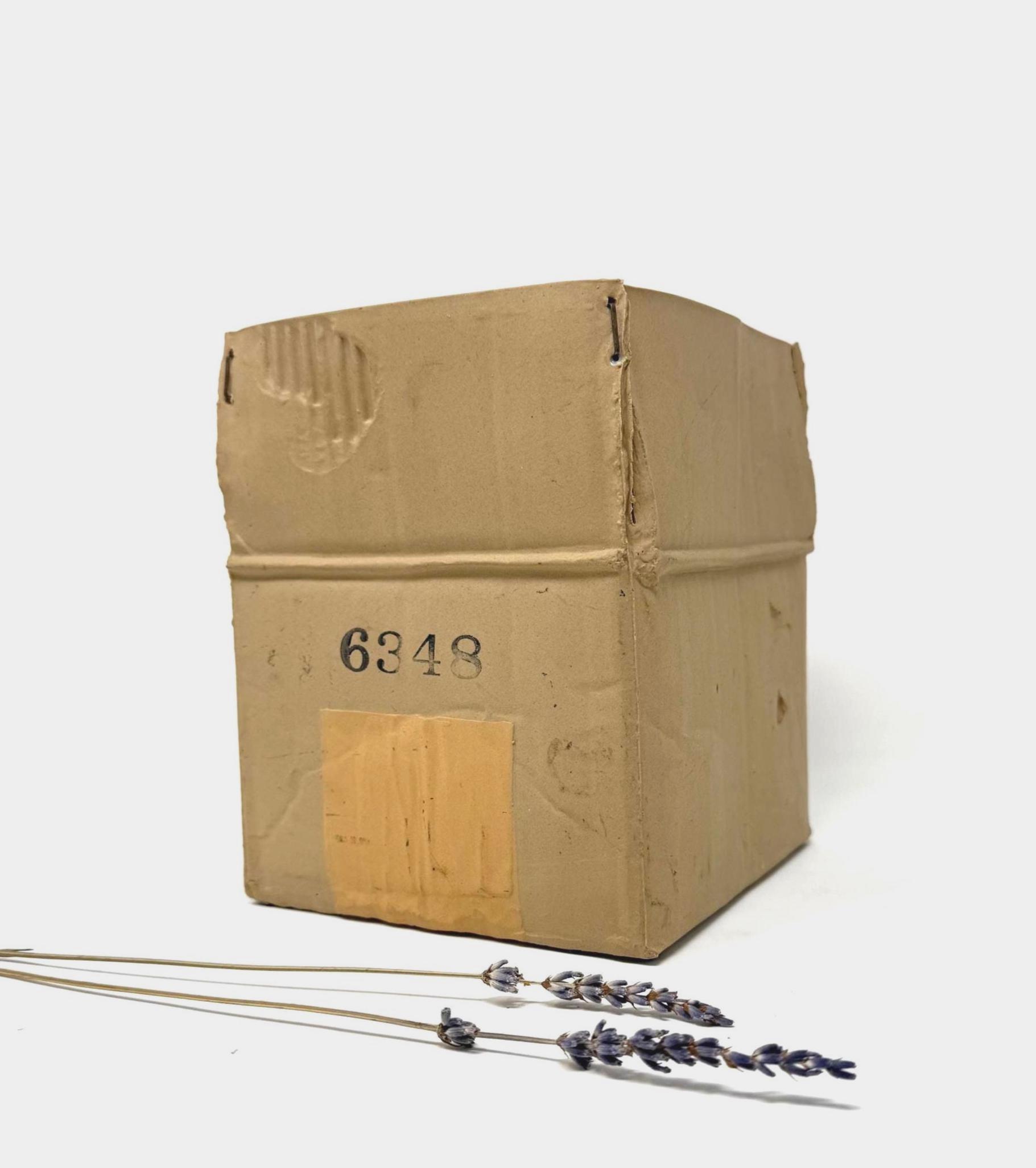 1980s Michael Harvey (canada) Large Ceramic Cardboard Box Vase