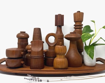 Vintage Mid Century Modern Dansk Peppermill and Salt Shaker Jens