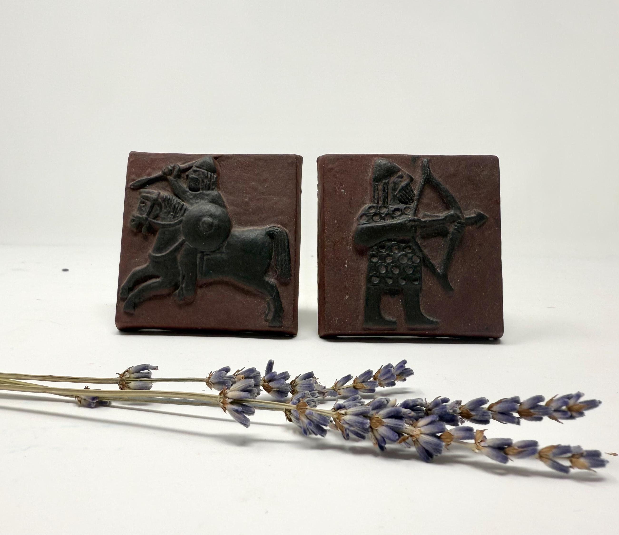 ヴィンテージ デンマーク Thyssen Keramik ティッセン ケラミック Two Vintage Thyssen Keramik Pottery VIKING Tiles Denmark