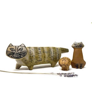 1950s Lisa LARSON | 13&quot; Large Katt | Made in Sweden | Lisa Larson For Gustavsberg Mid-Century Cat Figure | Scandinavian Ceramics