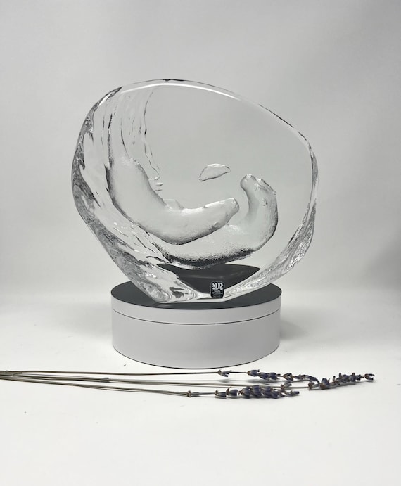 ガラス 船の彫刻 MATTS JONASSON SWEDEN シ*ュ様 【スウェーデンの